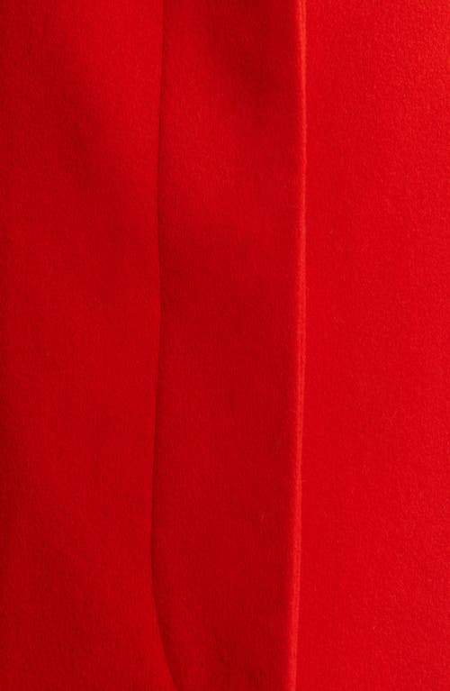 Fleurette Dusty Longline Wool Coat In Lava