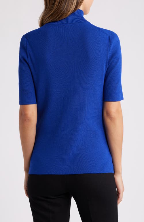 ANNE KLEIN ANNE KLEIN SHORT SLEEVE TURTLENECK SWEATER 
