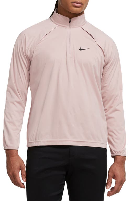 Shop Nike Golf Repel Tour Water-resistant Half Zip Golf Jacket In Pink Oxford/black