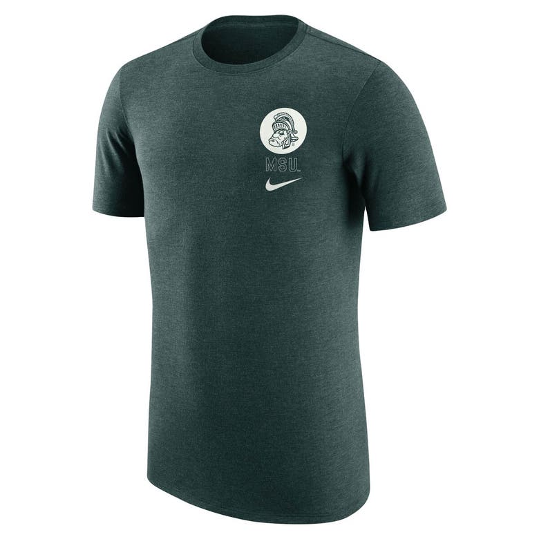 Shop Nike Green Michigan State Spartans Retro Tri-blend T-shirt