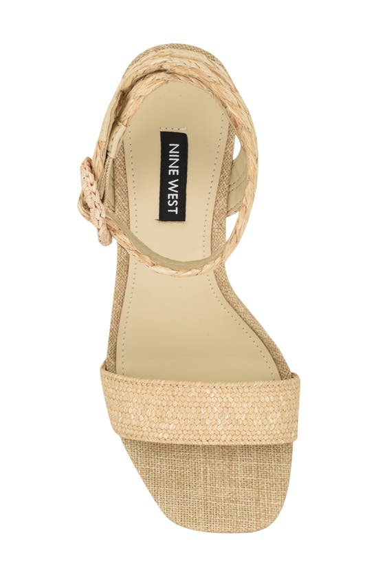 Shop Nine West Nerisa Ankle Strap Espadrille Wedge Sandal In Light Natural