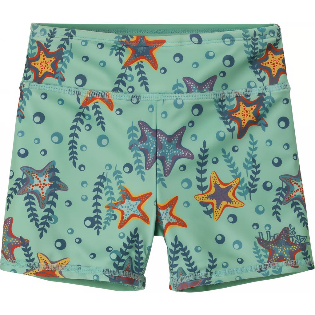 Uv Skinz Reversible Active Swim Shorts In Dancing Starfish/seaglass
