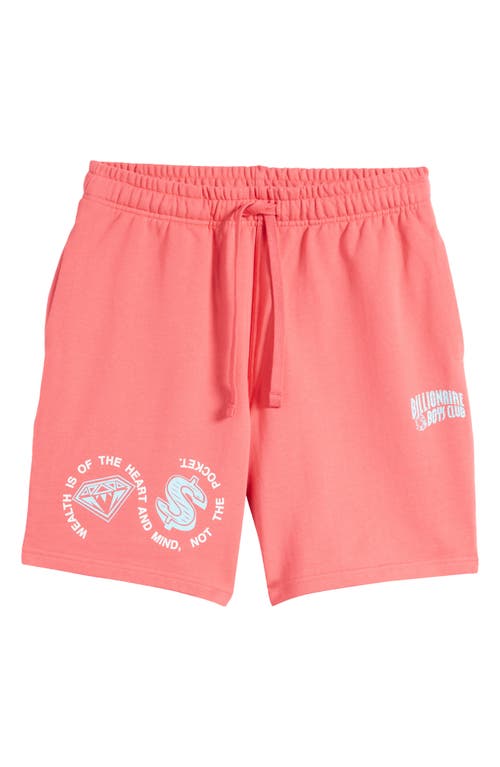 Billionaire Boys Club Mantra Cotton Blend Drawstring Shorts In Rouge Red