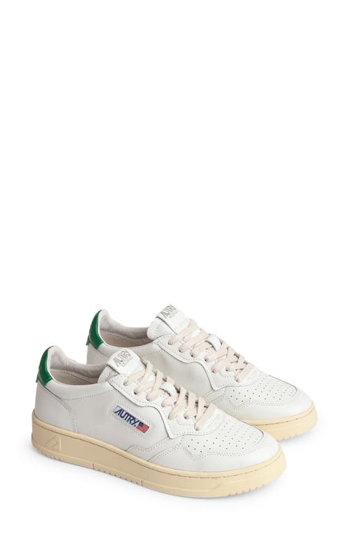 AUTRY Medalist Low Sneaker Wht/green at Nordstrom,