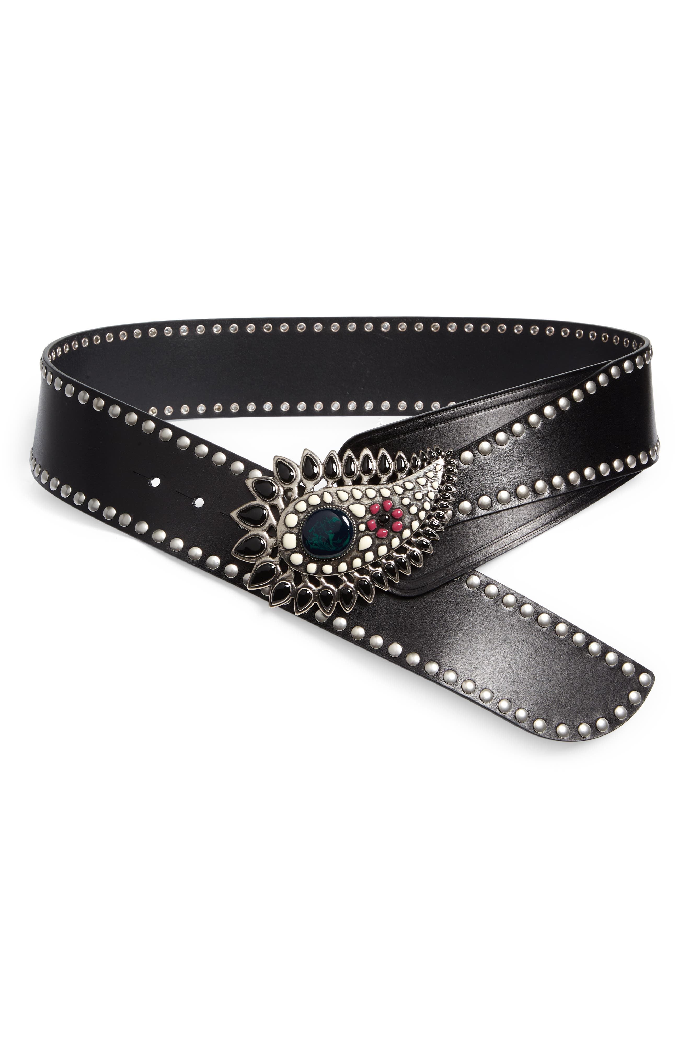 studded buckle belt