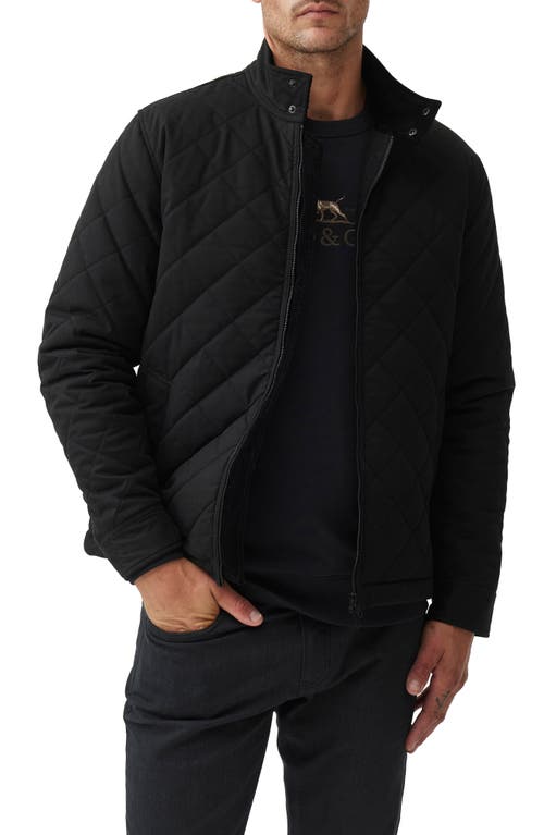 Shop Rodd & Gunn Fenwick Water Repellent Quilted Jacket In Nero