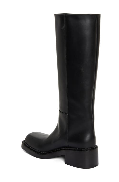 Shop Prada Runway Knee High Boot In Nero