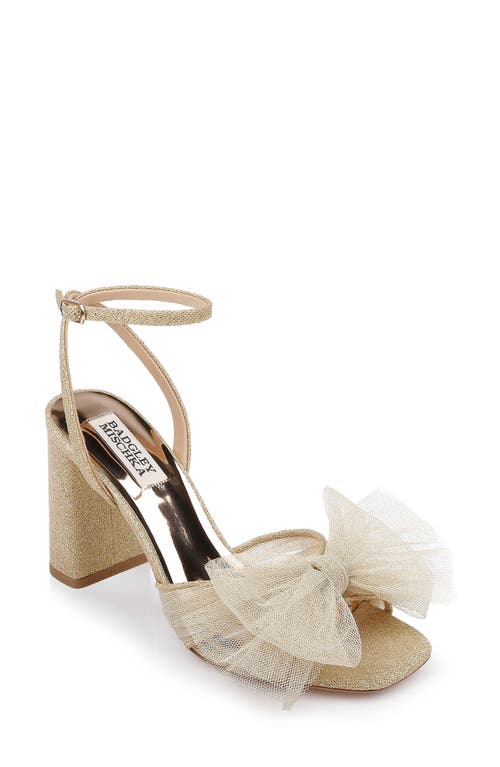Badgley Mischka Collection Tess Ankle Strap Sandal in Platino