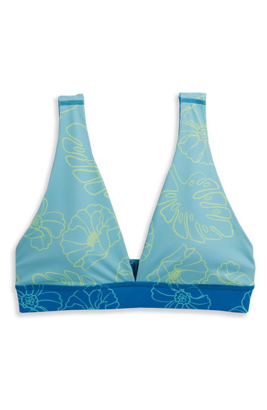 Shop Tomboyx Reversible Plunge Bikini Top In Keep Palm