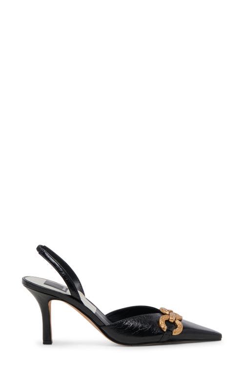 Shop Dolce Vita Haylee Slingback Pointed Toe Pump In Midnight Crinkle Patent