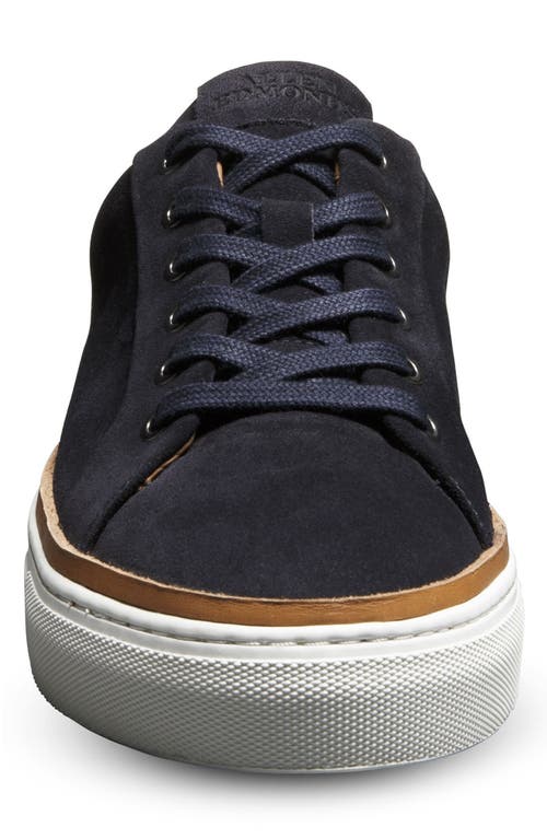 Shop Allen Edmonds Flynn Leather Sneaker In Navy