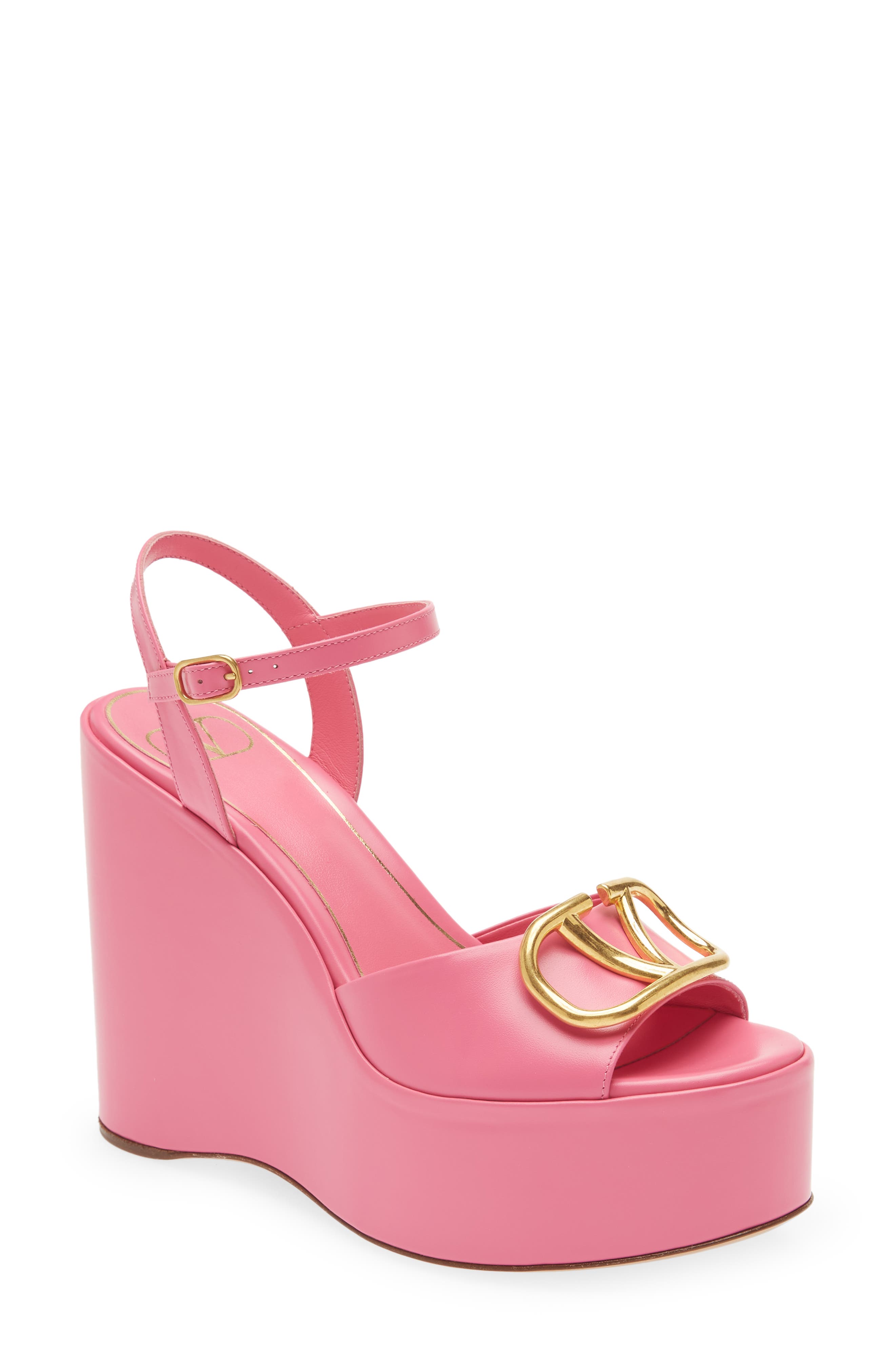 valentino pink wedges