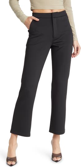 Good American Shiny Crop Scuba Trousers | Nordstrom