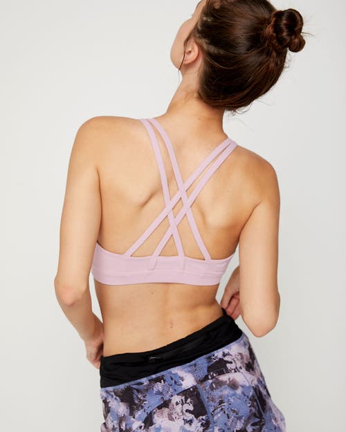 Rebody Active Strappy X Silkiflex Lite Bra In Baby Pink