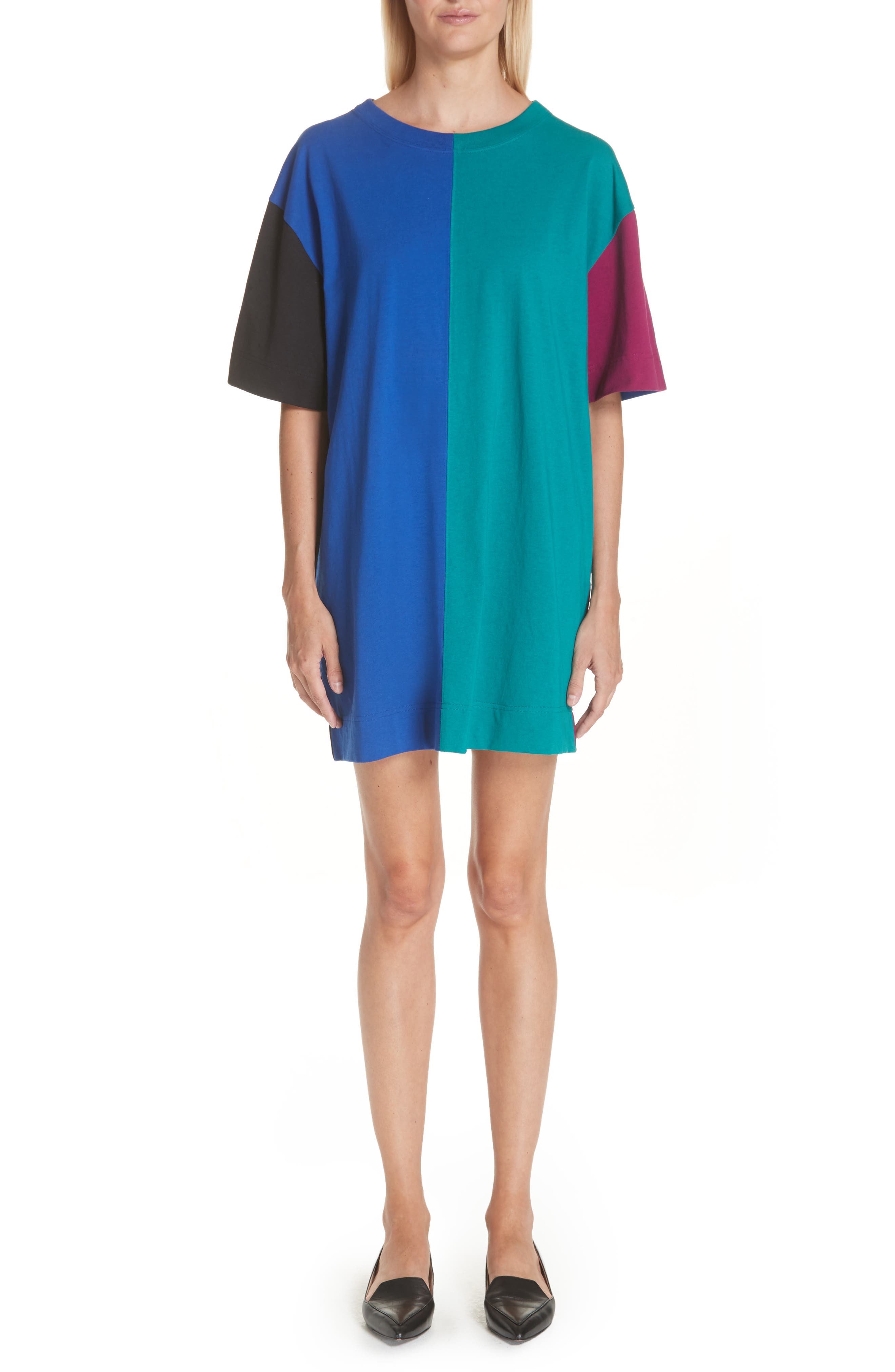 color block t shirt dress