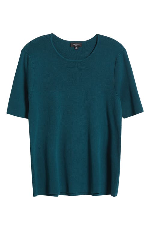 Shop Tahari Asl Knit T-shirt In Hunter