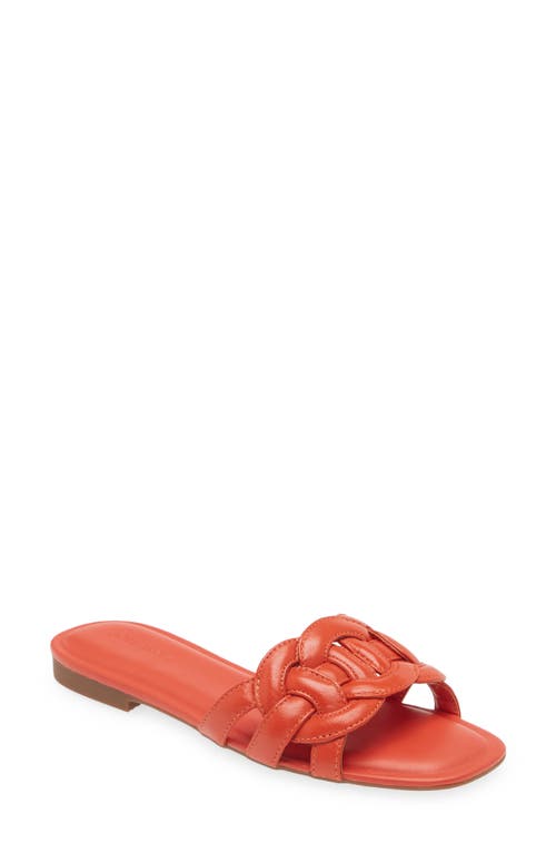 Carolina Slide Sandal in Orange Tangerine