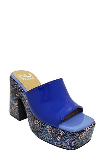 Ninety Union Porto Platform Sandal In Blue