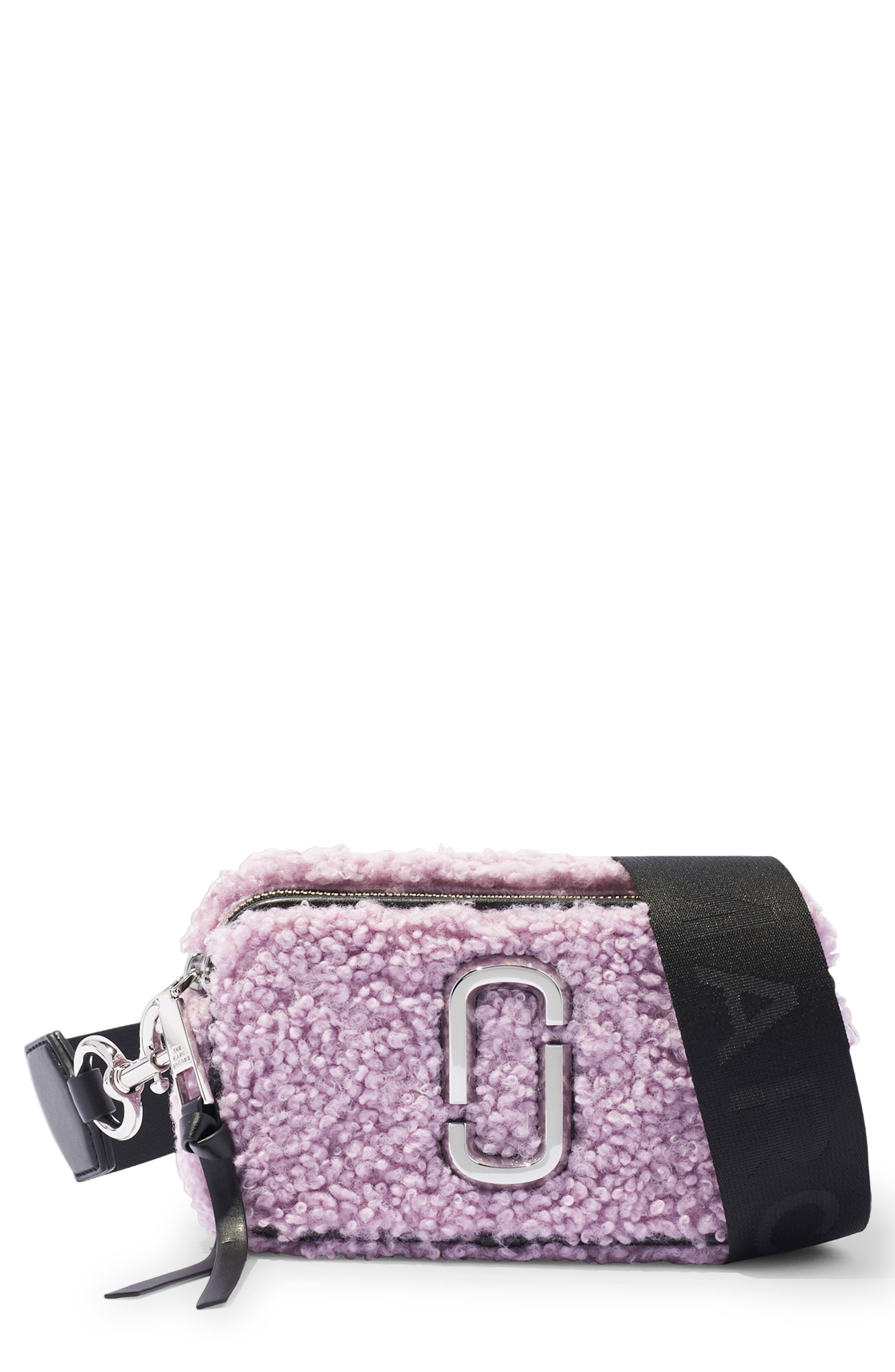 Marc Jacobs The Crinkle Shearling Camera Bag in Black