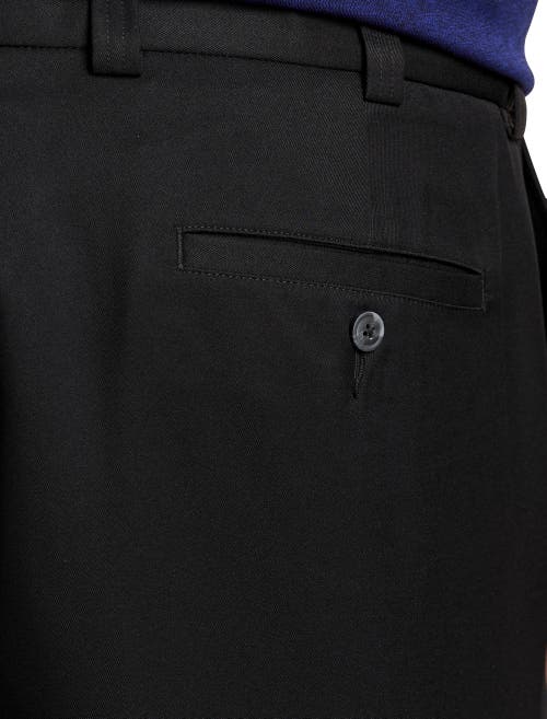 Shop Oak Hill By Dxl Microfiber Waist-relaxer Pants In Black