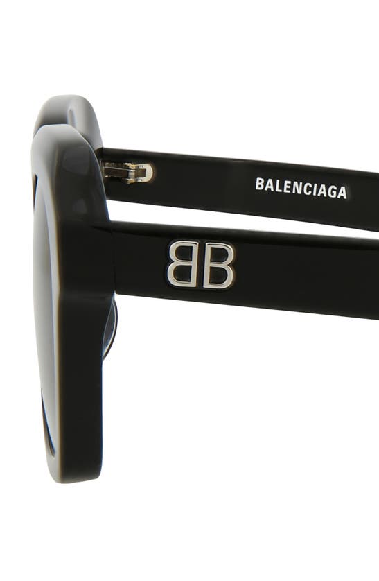 Shop Balenciaga 53mm Square Sunglasses In Black Black Grey