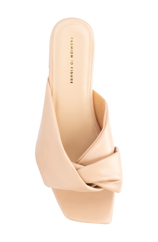 Fashion To Figure Women's Pamela Wide Width Flats In Beige