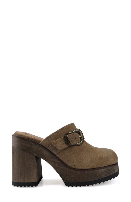 Candies Candie's Erynne Platform Clog In Taupe Suede