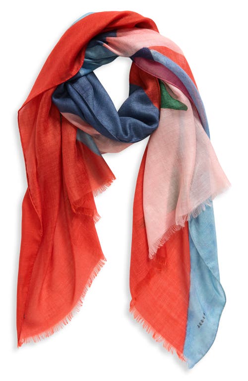 Shop Akris Abstract Print Cashmere & Silk Scarf In 067 Multicolor