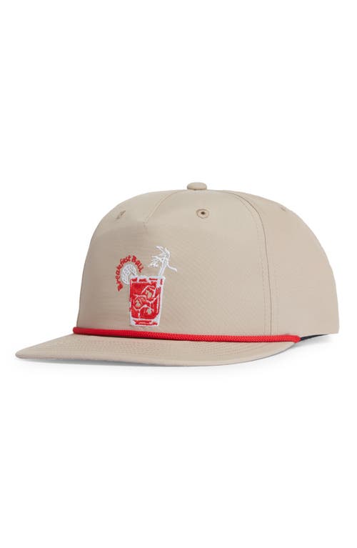 Porter Water Repellent Peached Baseball Cap in Tan