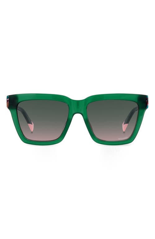 Missoni 55mm Rectangular Sunglasses in Green Pink/Green Pink at Nordstrom