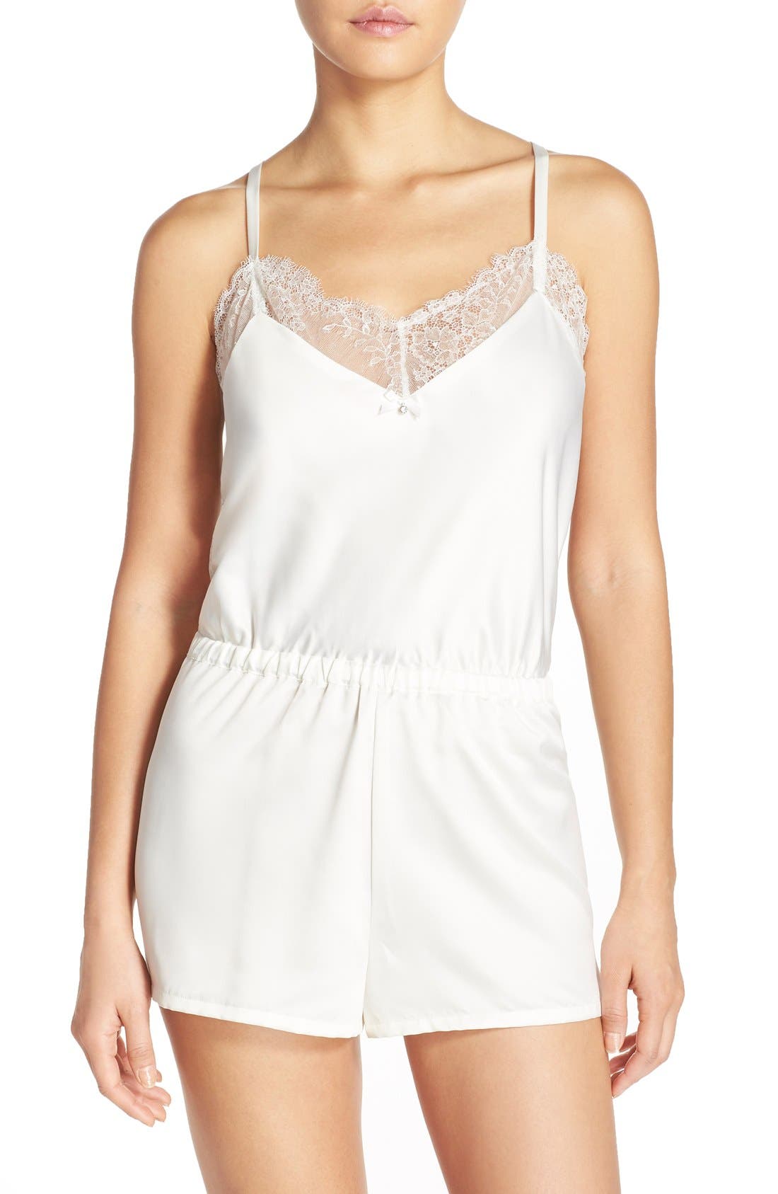 white lounge romper