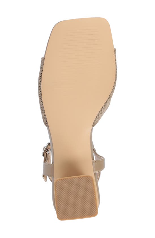 Journee Collection Knit Block Heel Sandal In Taupe