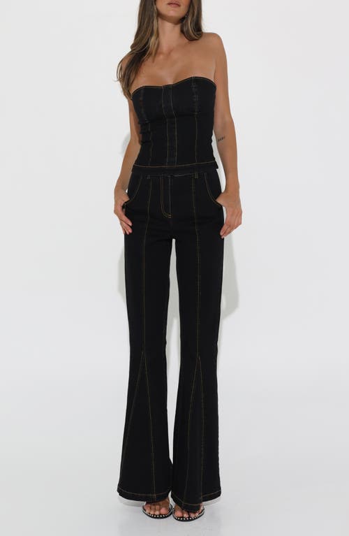 By.dyln Brooklyn Low Rise Flare Jeans In Black