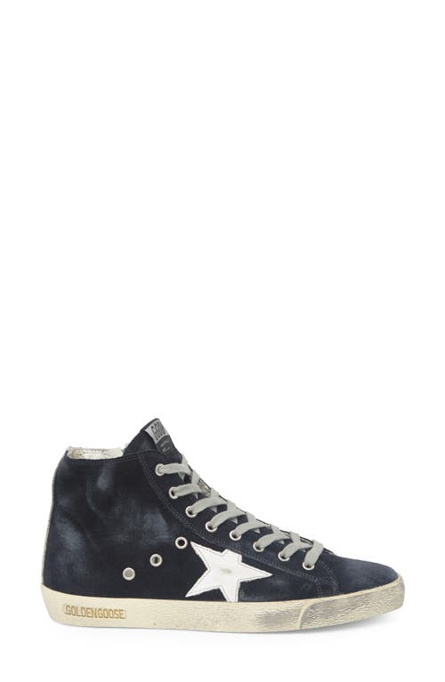 Shop Golden Goose Francy High Top Sneaker In Night Blue/white