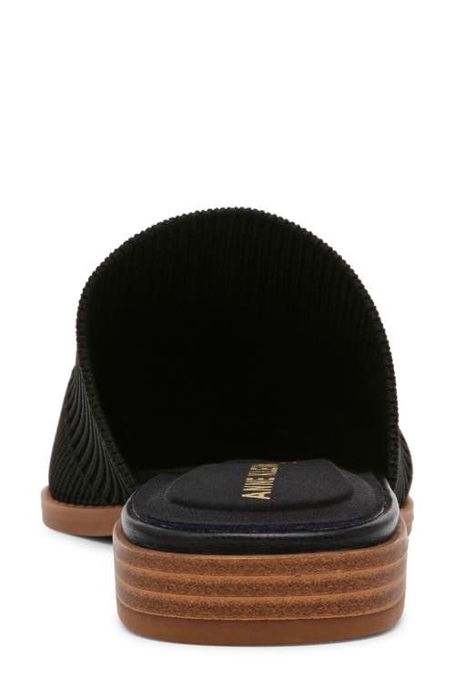 Anne Klein Women's Vassar Pointed Toe Knit Mules In Black Knit