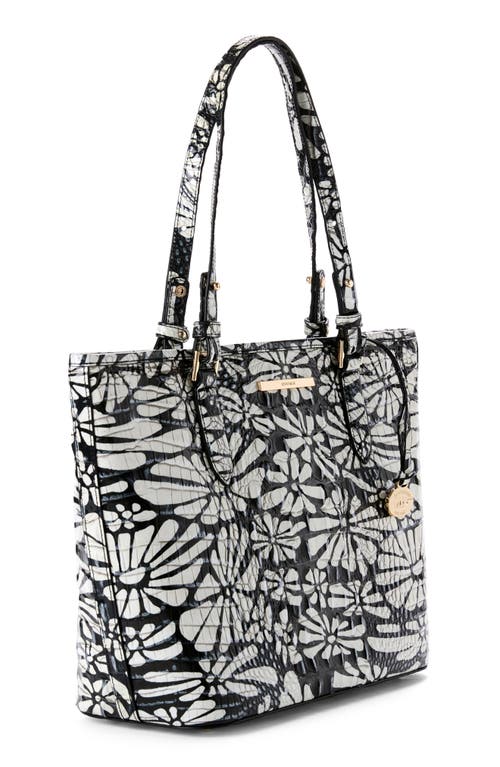 Shop Brahmin 'medium Asher' Leather Tote In Daisy Batik