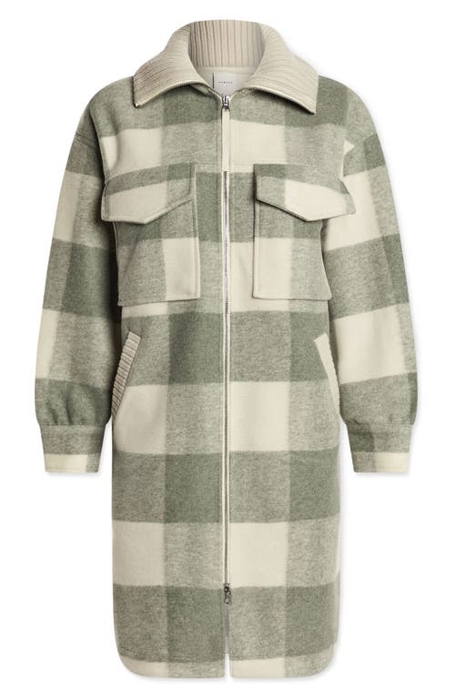 Varley Adriana Relaxed Fleece Coat In Lily Macro Check