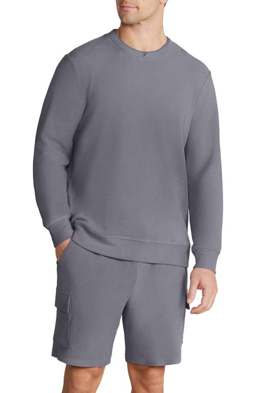 Barefoot Dreams Malibu Collection® Brushed Fleece Lounge Sweatshirt In Coal