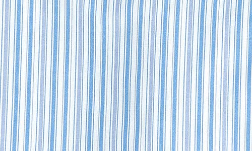 Shop Melange Home Set Of 2 Percale Stripe Cotton Pillowcase In Blue