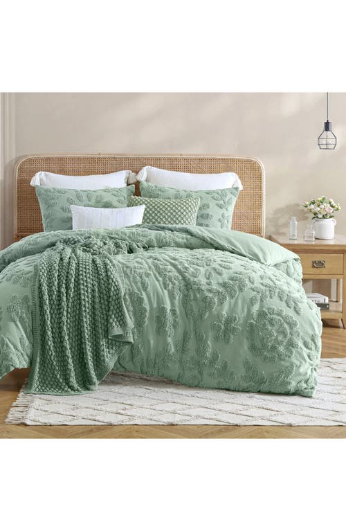 Peri Home Chenille Laurel Duvet Cover & Shams Set In Sage