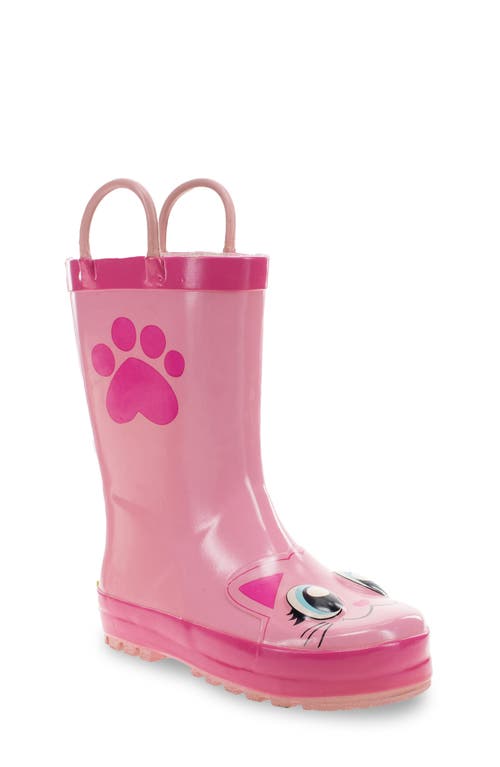 Western Chief Kitty Waterproof Rain Boot in Pink at Nordstrom, Size 4 M