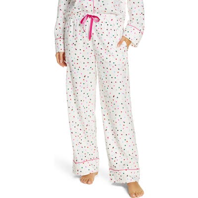 Ban. do Party Dots Flannel Pajama Pants, White