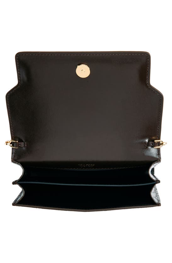 Shop Tom Ford Mini Whitney Croc Embossed Leather Shoulder Bag In Espresso
