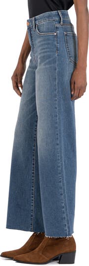 KUT from the Kloth Meg High Rise Fab Ab Wide Leg, Long Inseam (Immersion  Wash)