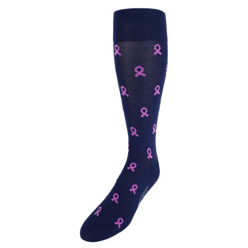 Trafalgar Rhodium And Gold Cufflinks And Mid-calf Awareness Socks In Silver