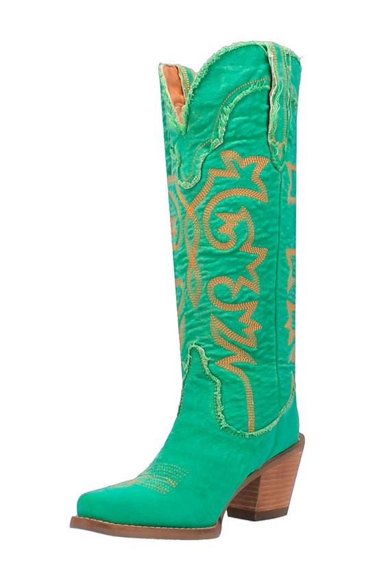 Shop Dingo Texas Tornado Knee High Western Boot In Green