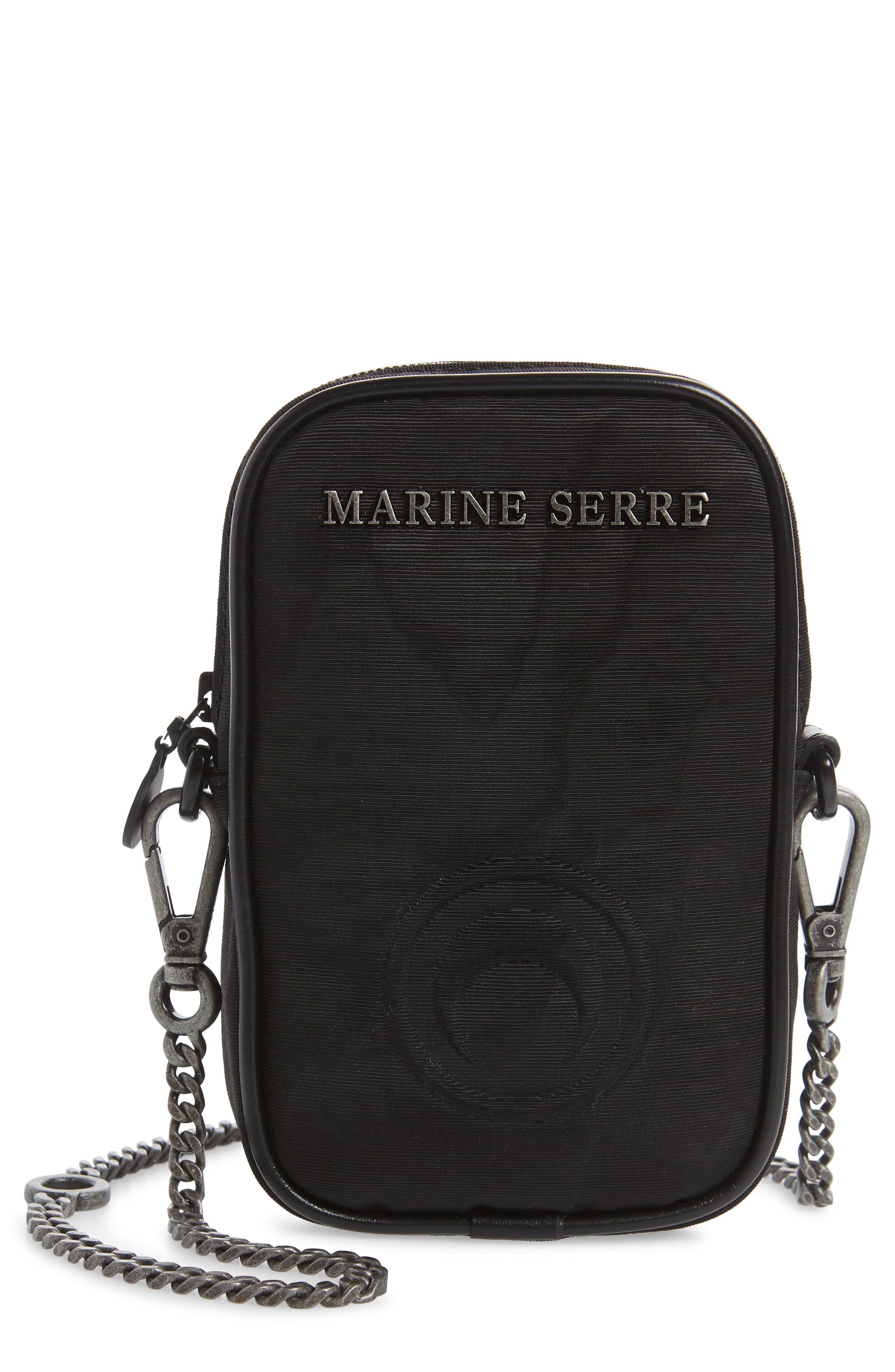 Marine Serre Phone Case Mini Crossbody Bag in Black at Nordstrom