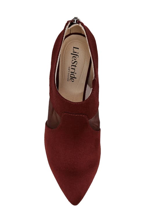 Shop Lifestride Annette Pointed Toe Bootie In Wine