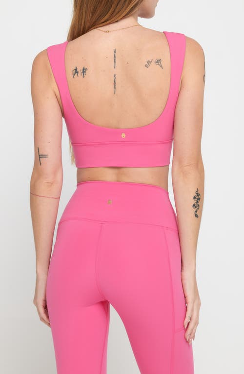 Shop Spiritual Gangster Salem Longline Sports Bra In Wildflower Pink