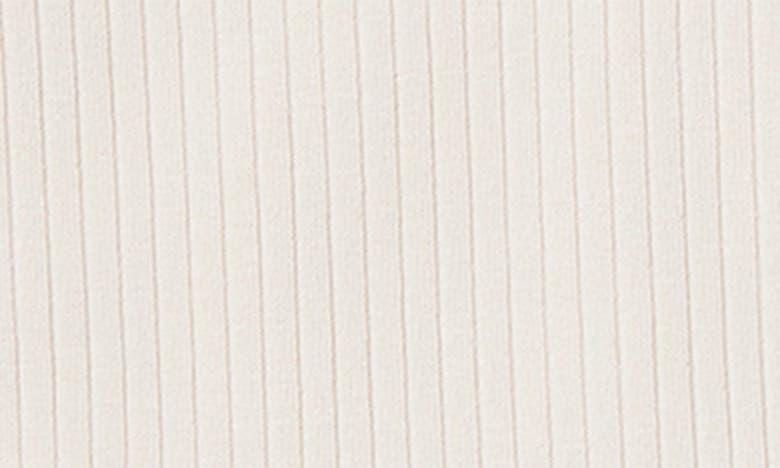 Mori Ribbed Short Sleeve Bodysuit In Ecru